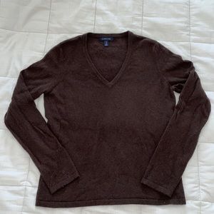 Lands’ End v neck cashmere sweater.